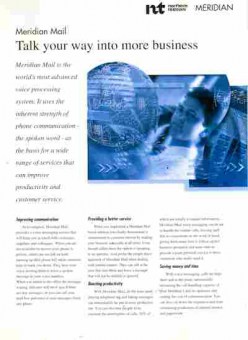 Буклет Northern Telecom Meridian Mail Talk your way into more business, 55-1447, Баград.рф